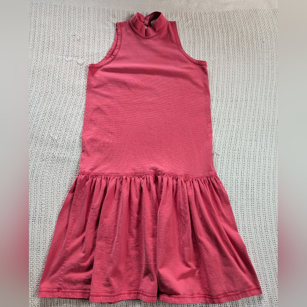 VTG 90s Compagnie Internationale Express Midi Dress Drop Waist Sleeveless Pink